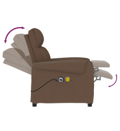 Fauteuil électrique de massage Marron Tissu