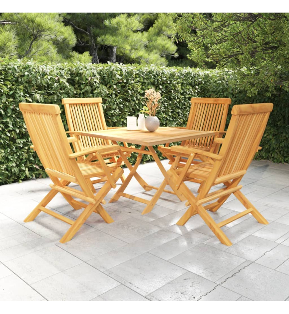 Salon de jardin 5 pcs Bois de teck massif Salon de jardin 5 pcs Bois de teck massif