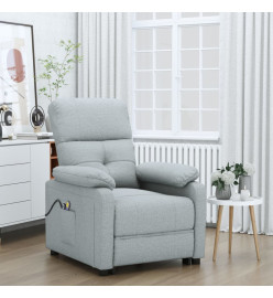 Fauteuil de massage inclinable Gris clair Tissu