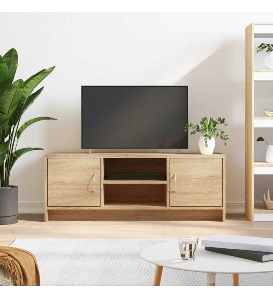 Meuble TV chêne sonoma 102x30x37,5 cm bois d'ingénierie