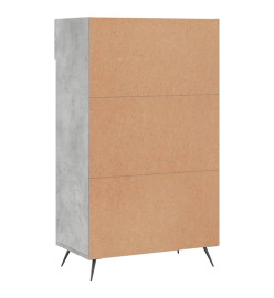 Armoire à chaussures gris béton 60x35x105 cm bois d'ingénierie