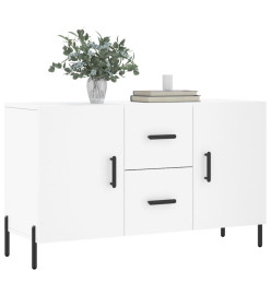 Buffet blanc 100x36x60 cm bois d'ingénierie