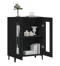 Buffet noir 69,5x34x90 cm bois d'ingénierie