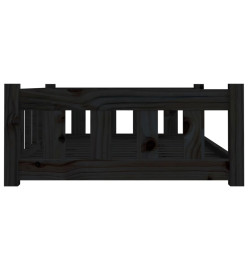 Lit pour chien noir 95,5x65,5x28 cm bois de pin solide