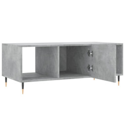 Table basse gris béton 102x50x40 cm bois d'ingénierie