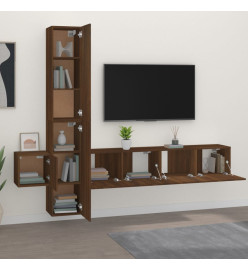 Ensemble de meubles TV 5 pcs Chêne marron Bois d'ingénierie