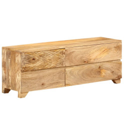 Meuble TV Bois de manguier solide 110x30x40 cm