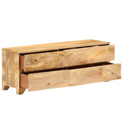 Meuble TV Bois de manguier solide 110x30x40 cm