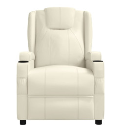 Fauteuil de massage Blanc crème Similicuir