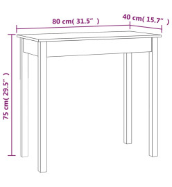 Table console 80x40x75 cm Bois massif de pin