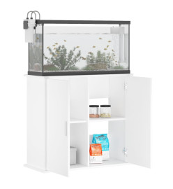 Support pour aquarium blanc 81x36x73 cm bois d'ingénierie