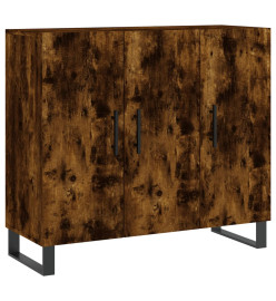 Buffet chêne fumé 90x34x80 cm bois d'ingénierie