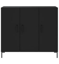 Buffet noir 90x34x80 cm bois d'ingénierie