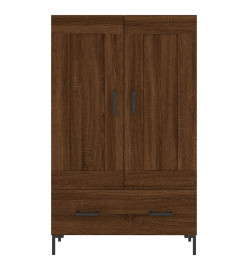 Buffet haut chêne marron 69,5x31x115 cm bois d'ingénierie