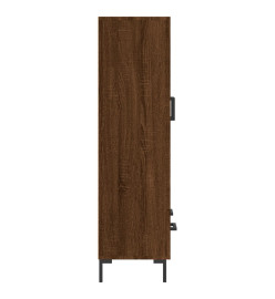 Buffet haut chêne marron 69,5x31x115 cm bois d'ingénierie