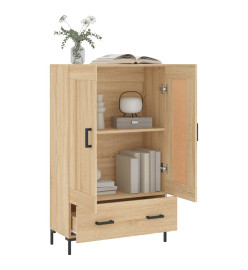 Buffet haut chêne sonoma 69,5x31x115 cm bois d'ingénierie