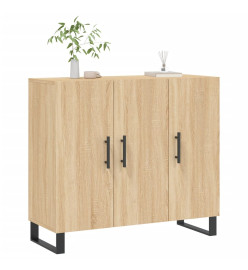 Buffet chêne sonoma 90x34x80 cm bois d'ingénierie