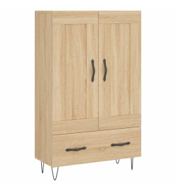 Buffet haut chêne sonoma 69,5x31x115 cm bois d'ingénierie