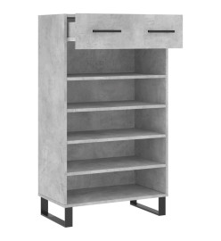 Armoire à chaussures gris béton 60x35x105 cm bois d'ingénierie