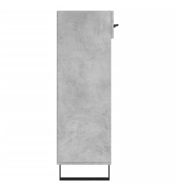 Armoire à chaussures gris béton 60x35x105 cm bois d'ingénierie