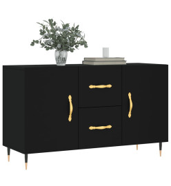 Buffet noir 100x36x60 cm bois d'ingénierie