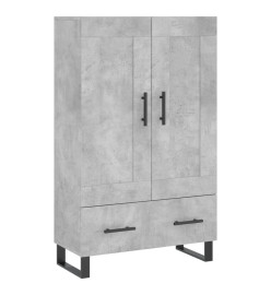 Buffet haut gris béton 69,5x31x115 cm bois d'ingénierie