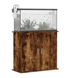 Support pour aquarium chêne fumé 81x36x73 cm bois d'ingénierie