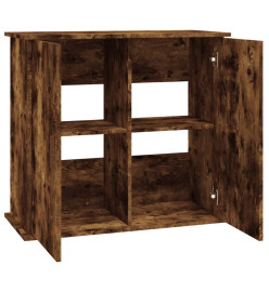 Support pour aquarium chêne fumé 81x36x73 cm bois d'ingénierie