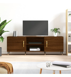 Meuble TV chêne marron 150x30x50 cm bois d'ingénierie