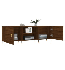 Meuble TV chêne marron 150x30x50 cm bois d'ingénierie