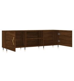 Meuble TV chêne marron 150x30x50 cm bois d'ingénierie