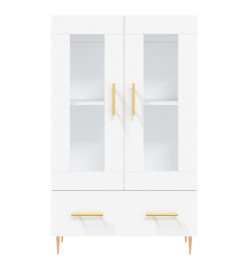 Buffet haut blanc 69,5x31x115 cm bois d'ingénierie