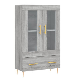 Buffet haut sonoma gris 69,5x31x115 cm bois d'ingénierie