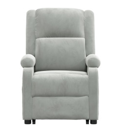 Fauteuil gris clair velours