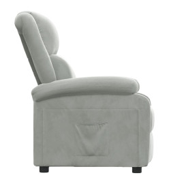 Fauteuil inclinable gris clair velours