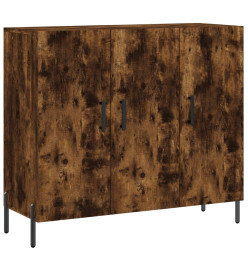 Buffet chêne fumé 90x34x80 cm bois d'ingénierie