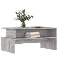 Table basse sonoma gris 90x55x42,5 cm bois d'ingénierie