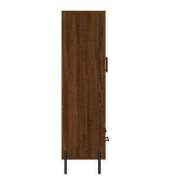 Buffet haut chêne marron 69,5x31x115 cm bois d'ingénierie