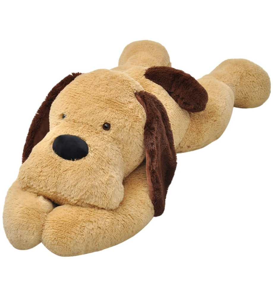 Chien en peluche 80 cm Marron