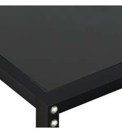 Table console Noir 140x35x75,5 cm Verre trempé