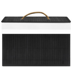 Boîtes de rangement en bambou 4 pcs Noir