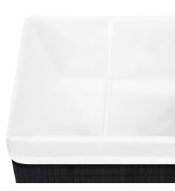 Boîtes de rangement en bambou 4 pcs Noir