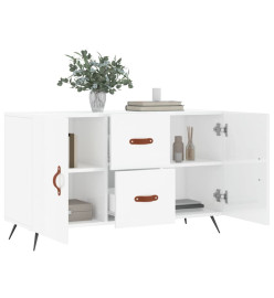 Buffet blanc brillant 100x36x60 cm bois d'ingénierie