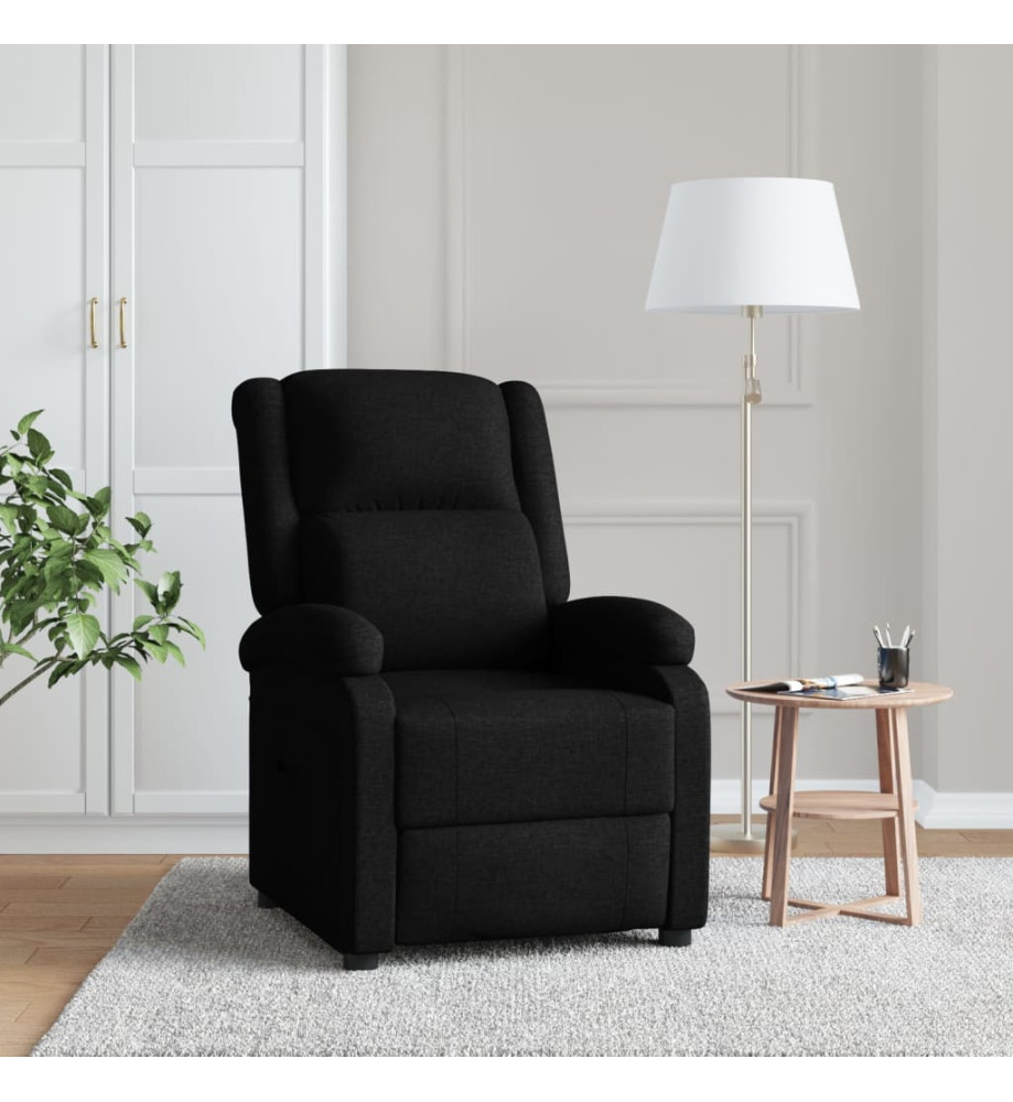 Fauteuil inclinable Noir Tissu