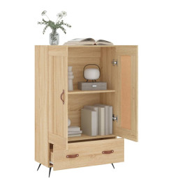 Buffet haut chêne sonoma 69,5x31x115 cm bois d'ingénierie