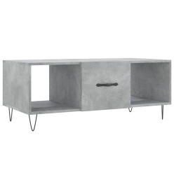 Table basse gris béton 102x50x40 cm bois d'ingénierie