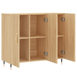 Buffet chêne sonoma 90x34x80 cm bois d'ingénierie