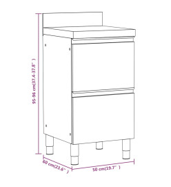 Armoires de cuisine commerciale 3 pcs Acier inoxydable