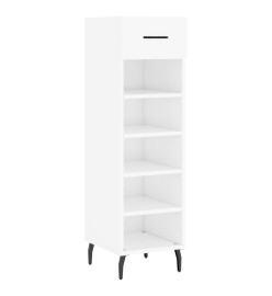 Armoire à chaussure Blanc brillant 30x35x105 cm Bois ingénierie