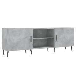 Meuble TV gris béton 150x30x50 cm bois d'ingénierie